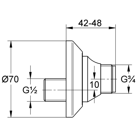 Eichelberg absperrbarer S-Anschluss chrom 44045026