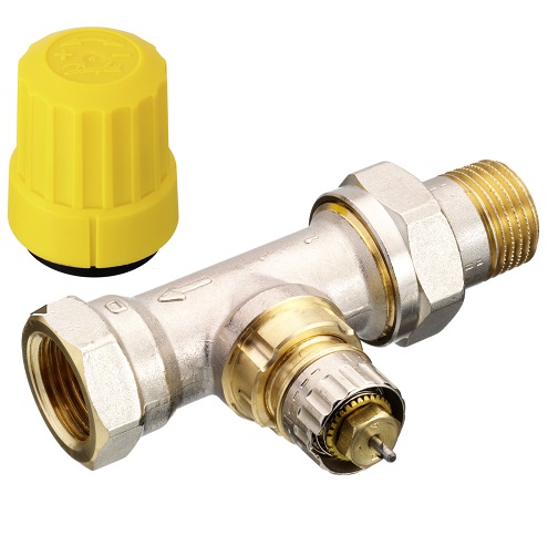 Danfoss Ventilgehäuse RA-UR 15 R 1/2, Durchgang, matt vernickelt 013G3228