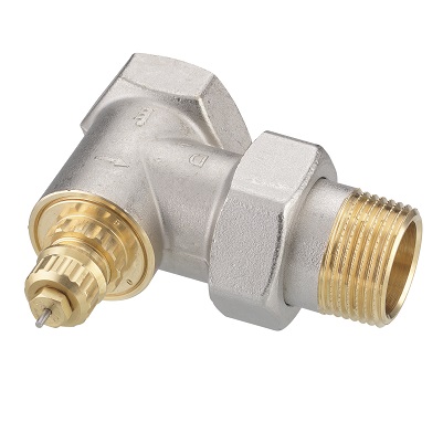 Danfoss Ventilgehäuse RA-G 25 R 1/1, Eck, matt vernickelt 013G1680