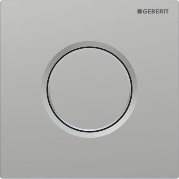 Geberit Betätigungsplatte Typ 01 für Urinal-Steuerung pneumatischer Spülauslösung, chrom matt, Easy to clean 242.811.JQ.1