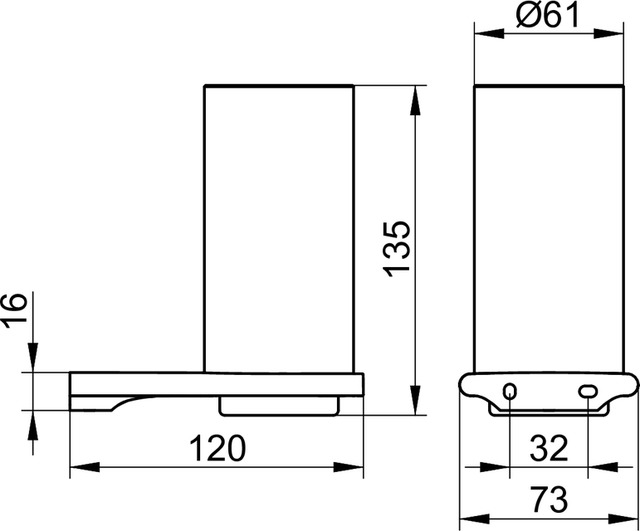 Keuco Glashalter Edition 400, komplett mit Echtkristall-Glas, verchromt 11550019000