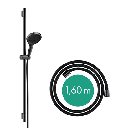Hansgrohe Brauseset Rainfinity 130 3jet Unica S Puro 900mm Push Schieber schwarzmatt 28743670