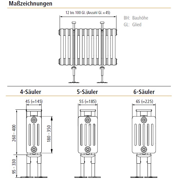 Arbonia Bankkonsole für Standard-Röhrenradiatoren, weiß, für Radiatoren bis Höhe 35cm ZB05580002