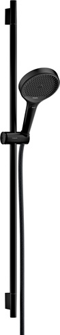 Hansgrohe Brauseset Rainfinity 130 3jet EcoSmart Unica S Puro 900mm Push Schieber schwarzmatt 28744670