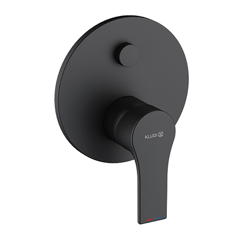 Kludi ZENTA SL UP-Wannenfüll-/Brause Einhandmischer Push mit Funktionseinheit, mattschwarz 487593965