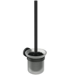 Ideal Standard Bürstengarnitur IOM satiniertes Glas wandhängend schwarzes satiniertes A9119XG