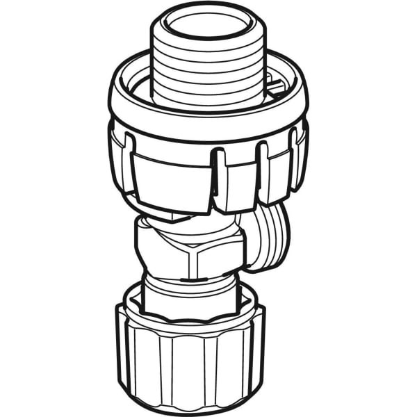 Geberit Eckventil zu Sigma UP-Spülkasten 8cm 242.414.00.1
