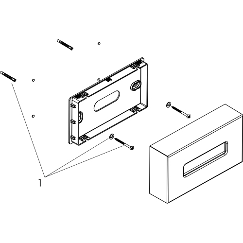 Hansgrohe Kosmetiktuchbox Axor Universal Circular mattschwarz 42873670