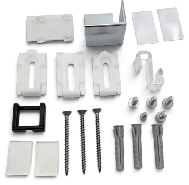 Kermi Set Montagekleinteile Farbe: silber hochglanz 2535465