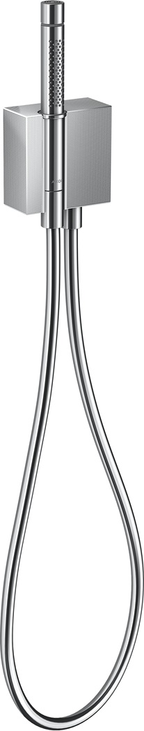 Hansgrohe Schlauchanschluss und Brausehalter Axor Edge Diamantschliff chrom mit Stabhandbrause 46521000