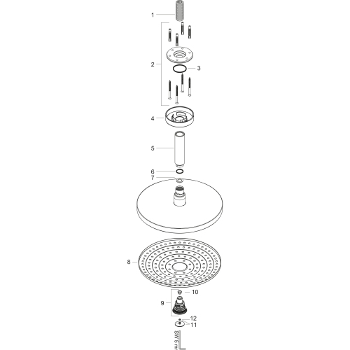 Hansgrohe Kopfbrause Raindance Select S 300 2jet 300mm Deckenmontage chrom 27337000
