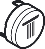 Hansgrohe Druckknopf Symbol Kopfbrause Rain groß schwarz 92571610