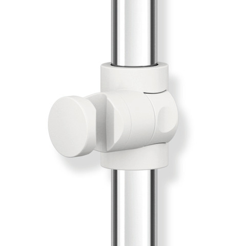 HEWI Brausehalter für Brausehalterstangen System 900 mit D: 32mm, mattem Polyamid signalweiß, anthrazitgrau und 90 (tiefschwarz), signalweiß 66771 98