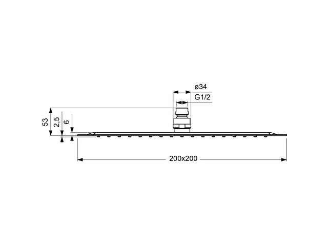 Ideal Standard Regenbrause Idealrain Luxe 200x200mm Edelstahl gebürstet B0387MY