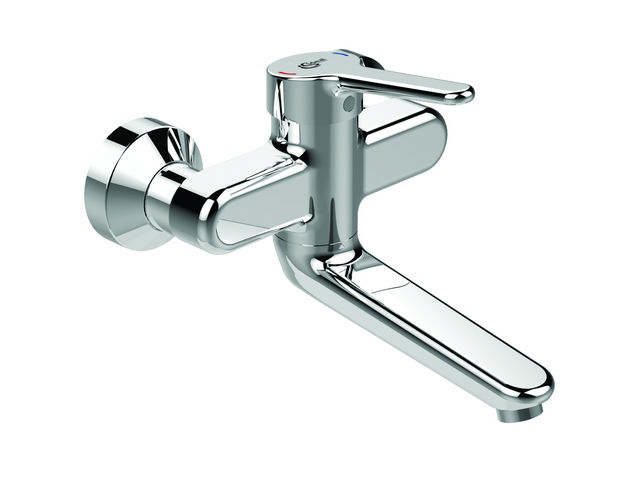 Ideal Standard Ceraplus 2 Wand-Waschtischarmatur 194mm chrom, Ausladung 194-213mm, 5 l/min BC115AA