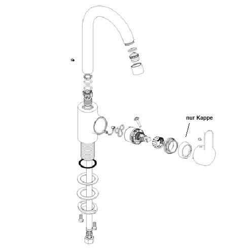 Hansgrohe Rosette Axor Citterio Spültischmischer chrom rot/blau bedruckt 98603000