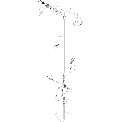 Hansgrohe Showerpipe Crometta S 240 Reno EcoSmart chrom 27270000