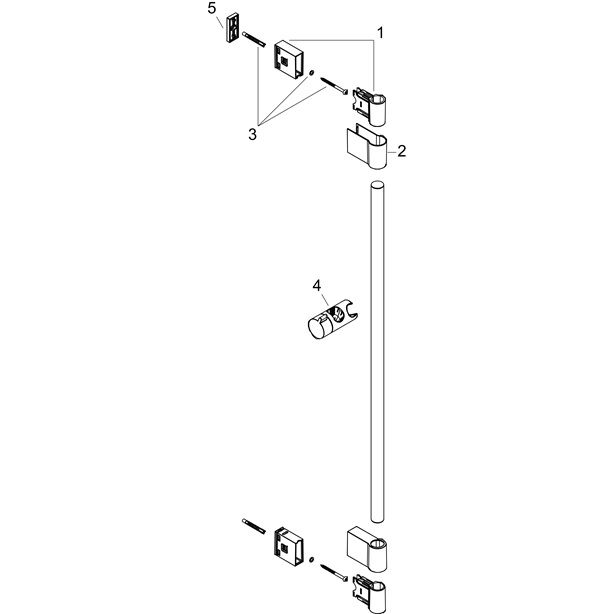 Hansgrohe Wandstange Unica Varia 720mm chrom 27355000
