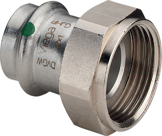 Viega Sanpress Inox Verschraubung mit SC-Contur 2363 in 54mm x G2 1/2 437992