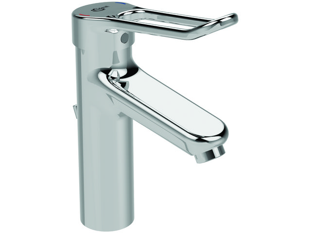 Ideal Standard Ceraplus 2 Waschtischarmatur Grande mit Bügelgriff mit Ablaufgarnitur chrom, Ausladung 123mm BC103AA
