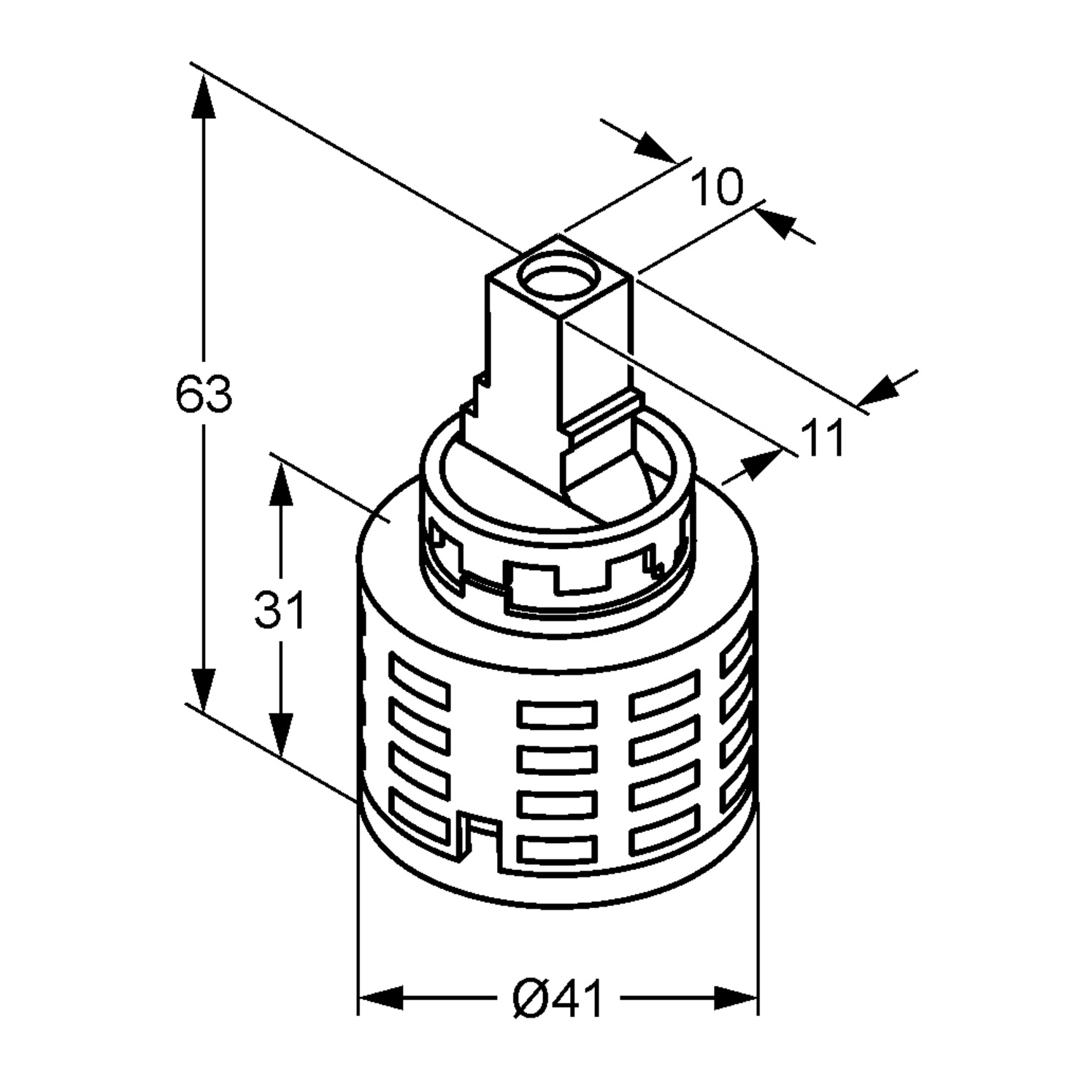 Kludi Steuereinheit 41mm neutral 7685600-00