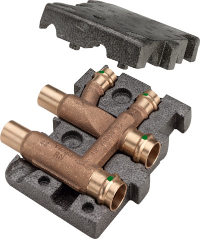 Viega Sanpress Estrichverteiler mit SC-Contur Therm 2252 in 22x15x22mm 397166