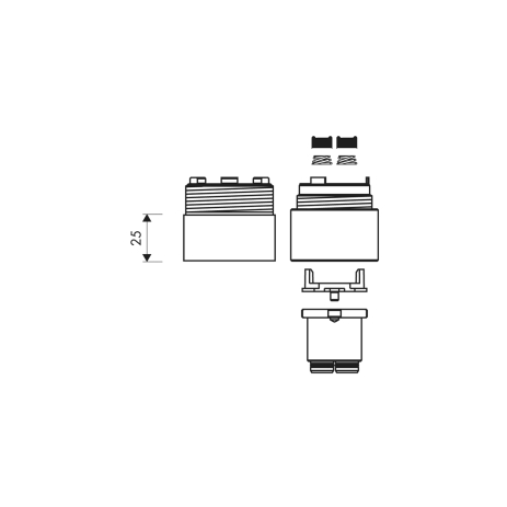 Hansgrohe Verlängerungsset Axor Uno Waschtischmischer Unterputz chrom 38982000