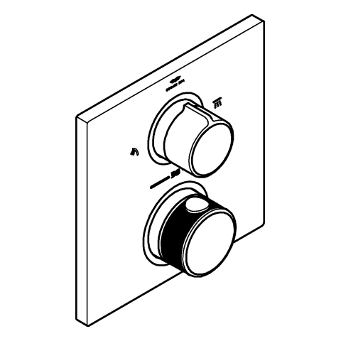 Grohe Thermostat-Brausebatterie Allure chrom Fertigmontage-Set für Rapido SmartBox 29181002