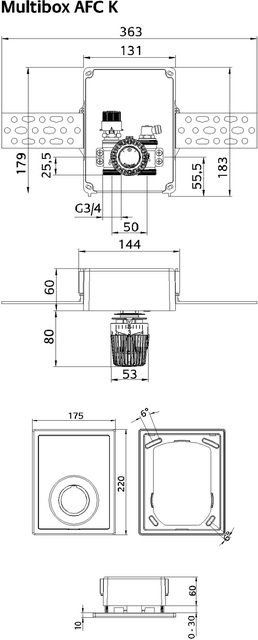 Heimeier UP-Kasten Multibox Eclipse K mit Thermostatventil, weiß 9318-00.800
