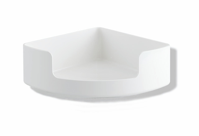 HEWI Eckablage Serie 802 LifeSystem, aufsteckbar auf Stangensystem D: 33mm, Seiten 210mm, 120mm hoch, anthrazitgrau 802.03.210 92