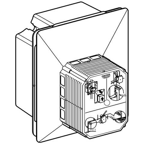 Grohe Urinal-Rohbauset Rapido UMB für manuelle Betätigung/Tectron IR Elektronik 38787000