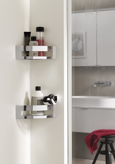 Emco Eckwandkorb System2 mit verdeckter Befestigung, chrom, abnehmbar 354500124