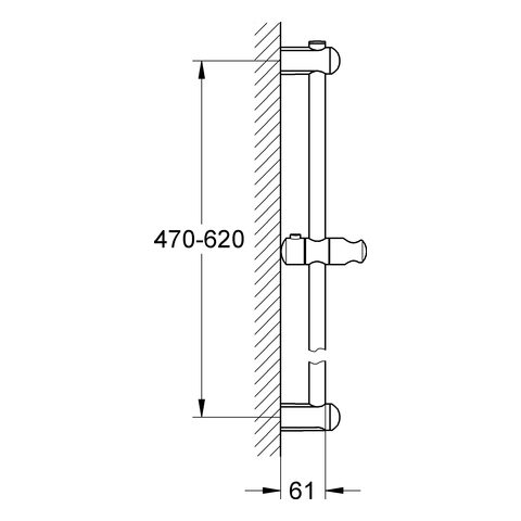 Grohe Brausestange Euphoria 600mm chrom 27499000