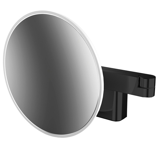 Emco LED-Kosmetikspiegel Evo 3-fach, 2-armig D=209mm schwarz, Direktanschluss, 2 Schalter, Farbwechsel, dimmbar 109513331