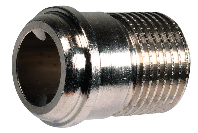 Resideo Gewindetülle, Messing vernickelt, normale Länge, konisch dichtend, 3/4" VA5200B020