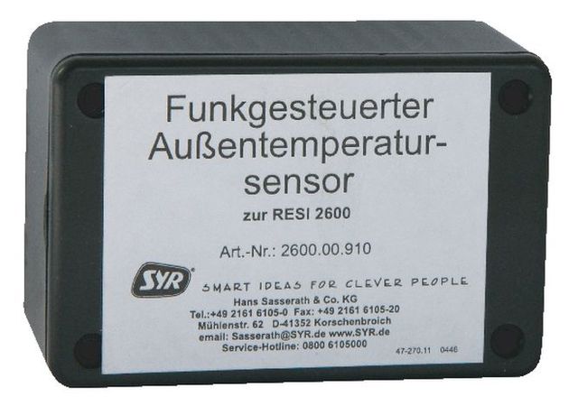 SYR Frostsensor funkferngesteuert Zubehör für die Regel- und Sicherheitszentrrale Resi 2600 2600.00.910