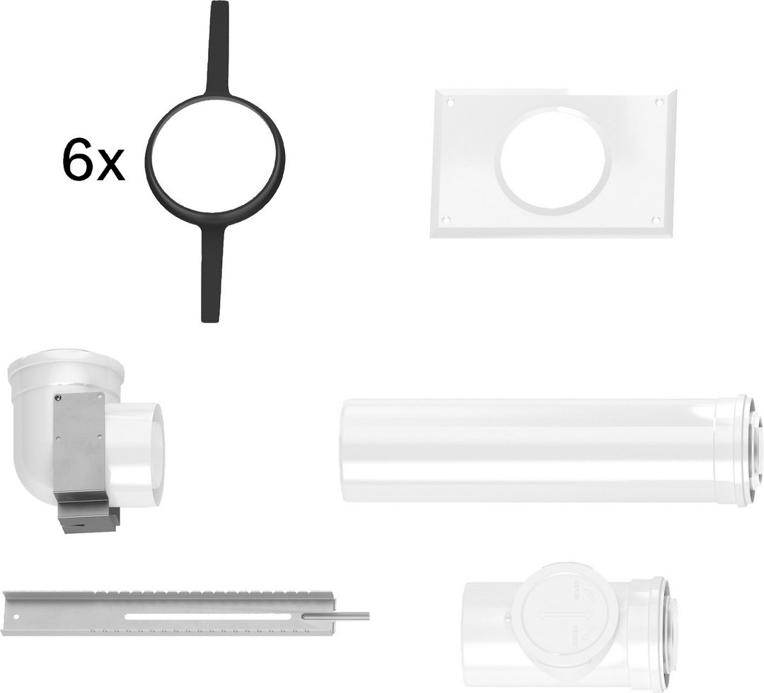 Bosch Grundbausatz C33x im Schacht, d: 80/125mm Abgaszubehör FC-Set80-C33x (hinten 7738112748