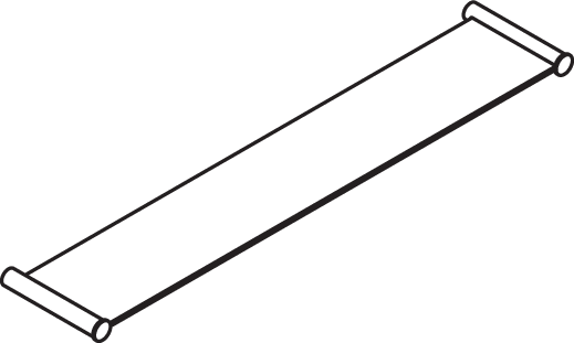 HEWI Ablage System 162, Edelstahl, Halteelemente, Glas-Ablagefläche, 600mm x 122mm, dunkelgrau perlglimmer tiefmatt 162.03.11560 SC