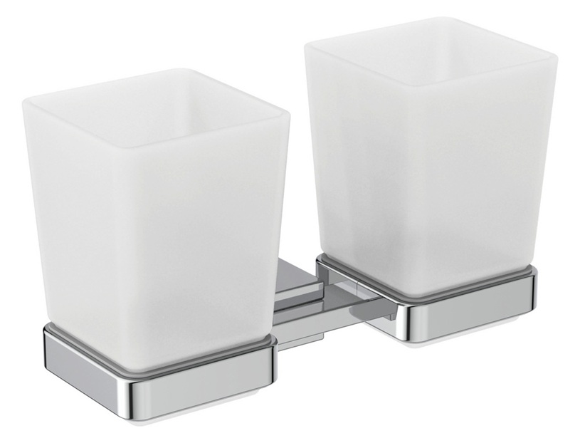 Ideal Standard 2 Zahnputzbecher IOM Cube, chrom E2205AA