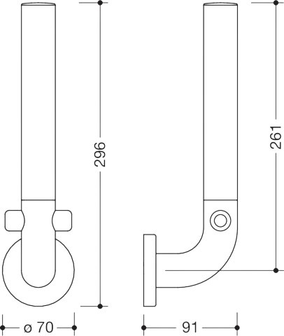HEWI Reservepapierhalter Serie 801, H: 261mm, T: 91mm, für 2 WC-Papierrollen, reinweiß 801.21.202 99