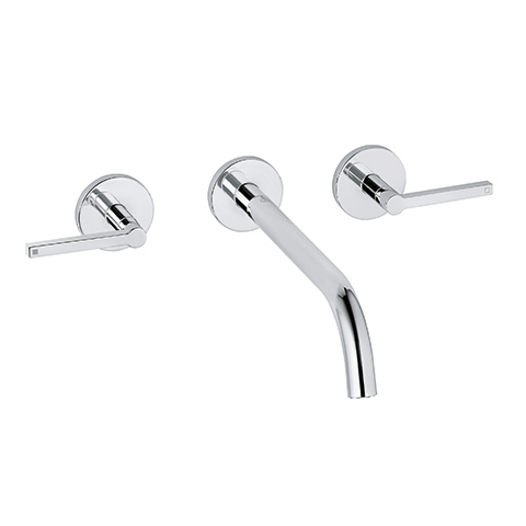 Kludi NOVA FONTE 3-Loch-Waschtisch PURISTIC UP-Wandmontage 240mm chrom 201460515