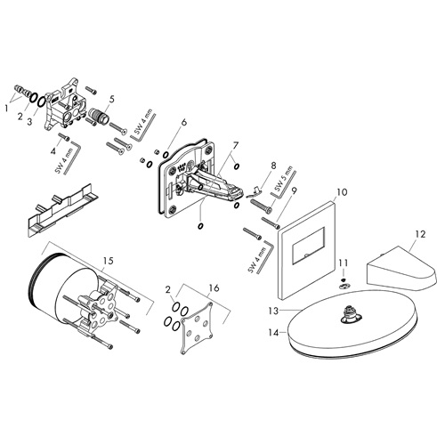 Hansgrohe Kopfbrause Pulsify S 260 2 jet mit Wandanschluss mattschwarz 24150670