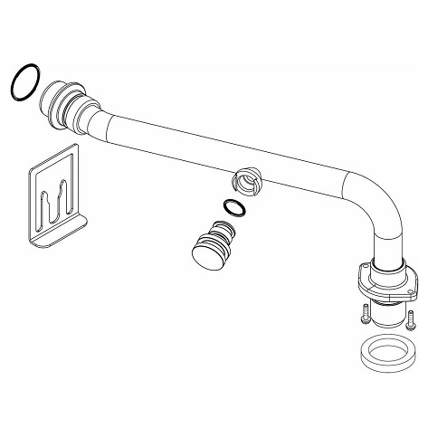 Buderus Vorlaufrohr Heizung für GB162, für Vorlauf / Rücklauf 7736700339