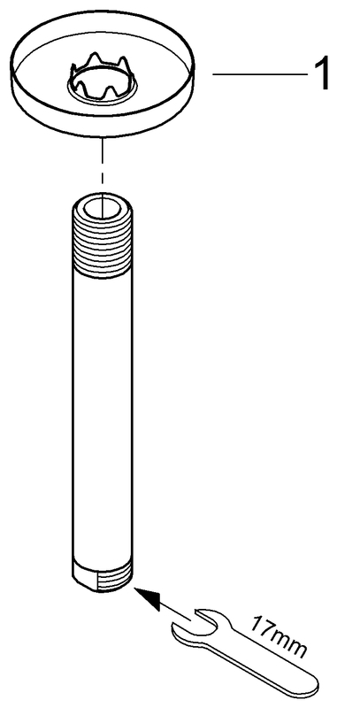 Grohe Rainshower Deckenauslass chrom, 1/2'', Länge 142mm 28724000