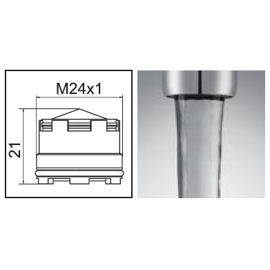 Neoperl CACHE NEOSTRAHL Strahlformer mit Schlüssel, STD/M24x1 V=FULL FLOW SB 01501098