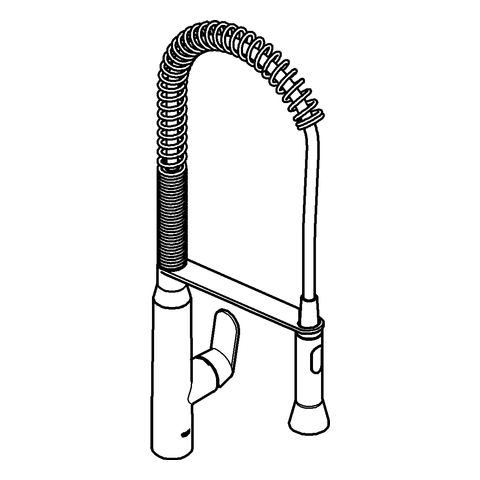Grohe K7 Einhebel-Spültischbatterie supersteel, DN15 Profibrause, Ausladung 234mm 32950DC0