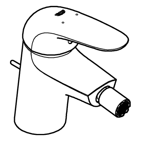 Grohe Eurostyle Einhand-Bidetbatterie chrom mit Zugstangen-Ablaufgarnitur 23720003