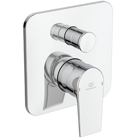 Ideal Standard Edge Badearmatur Unterputz Bausatz 2, Rosette d:163mm, eigensicher DIN EN 1717, chrom A7125AA