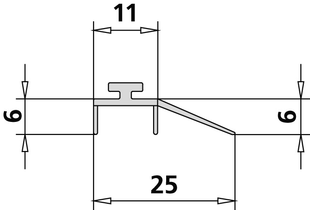 Kermi Dichtleiste Länge: 985mm 6034093