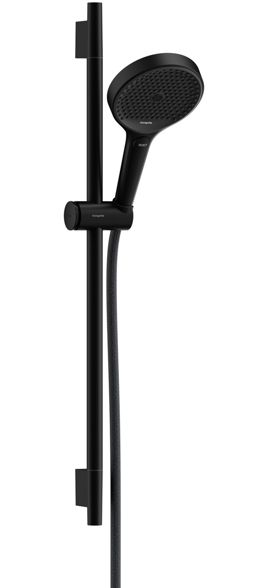 Hansgrohe Brauseset Rainfinity 130 3jet Unica S Puro 650mm Push Schieber schwarzmatt 28745670